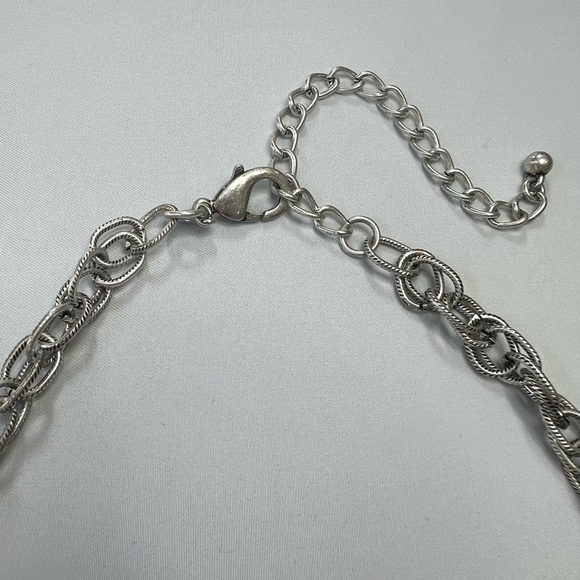 Premier Designs Sterling Silver reversible Turquoise silver Necklace - Picture 8 of 14